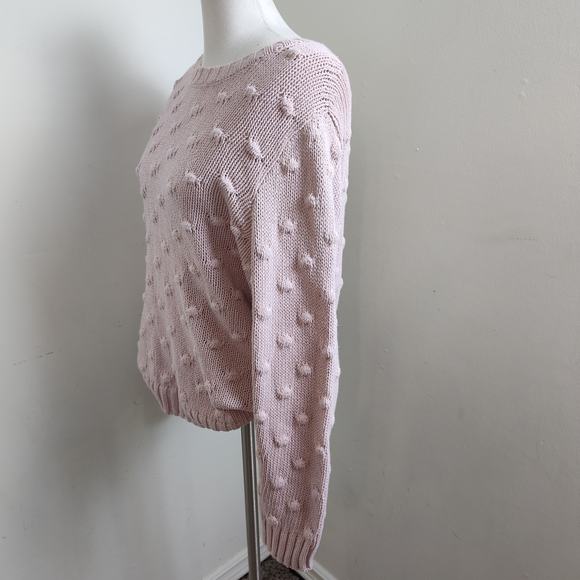 VINCE CAMUTO CABLE KNIT SWEATER 100% COTTON WOMEN XL PULLOVER PINK NWT  MSRP$90 - Picture 4 of 12